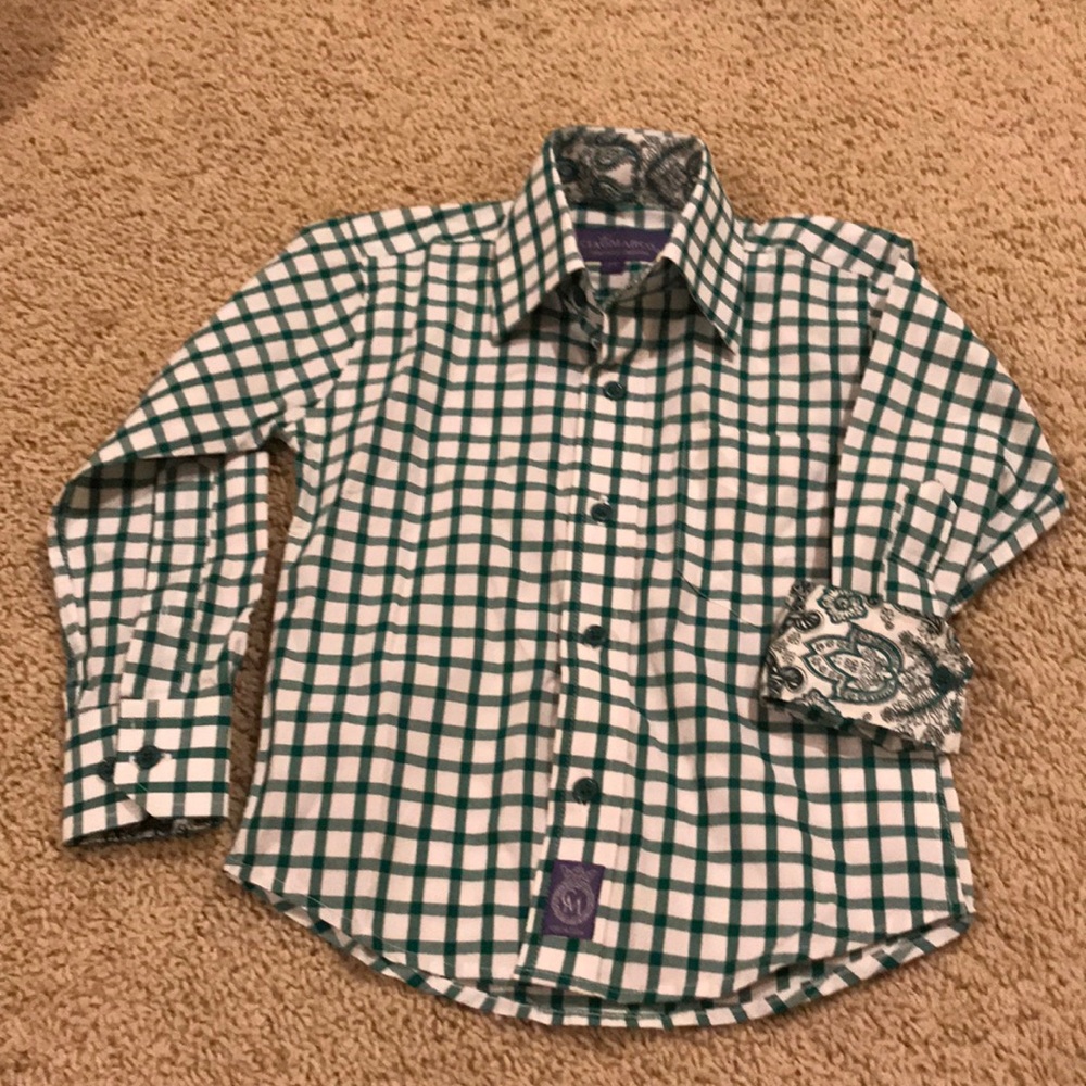 Boys long sleeve button down dress shirt